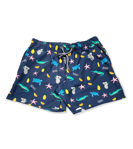 NAVY TWO TONE ADULT SHORTS