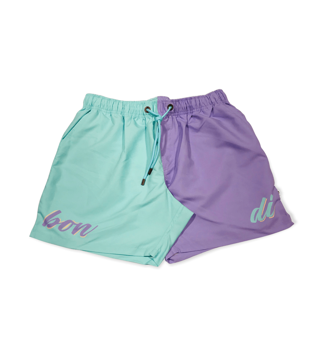 【BeDevil】BDVL Two Tone Mix Sweat Shorts Men's Sweat shorts with waffle-knit details | Black | Diesel